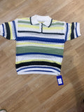 Crochet Tshirt White Yellow Green Colour Half sleeve 7570