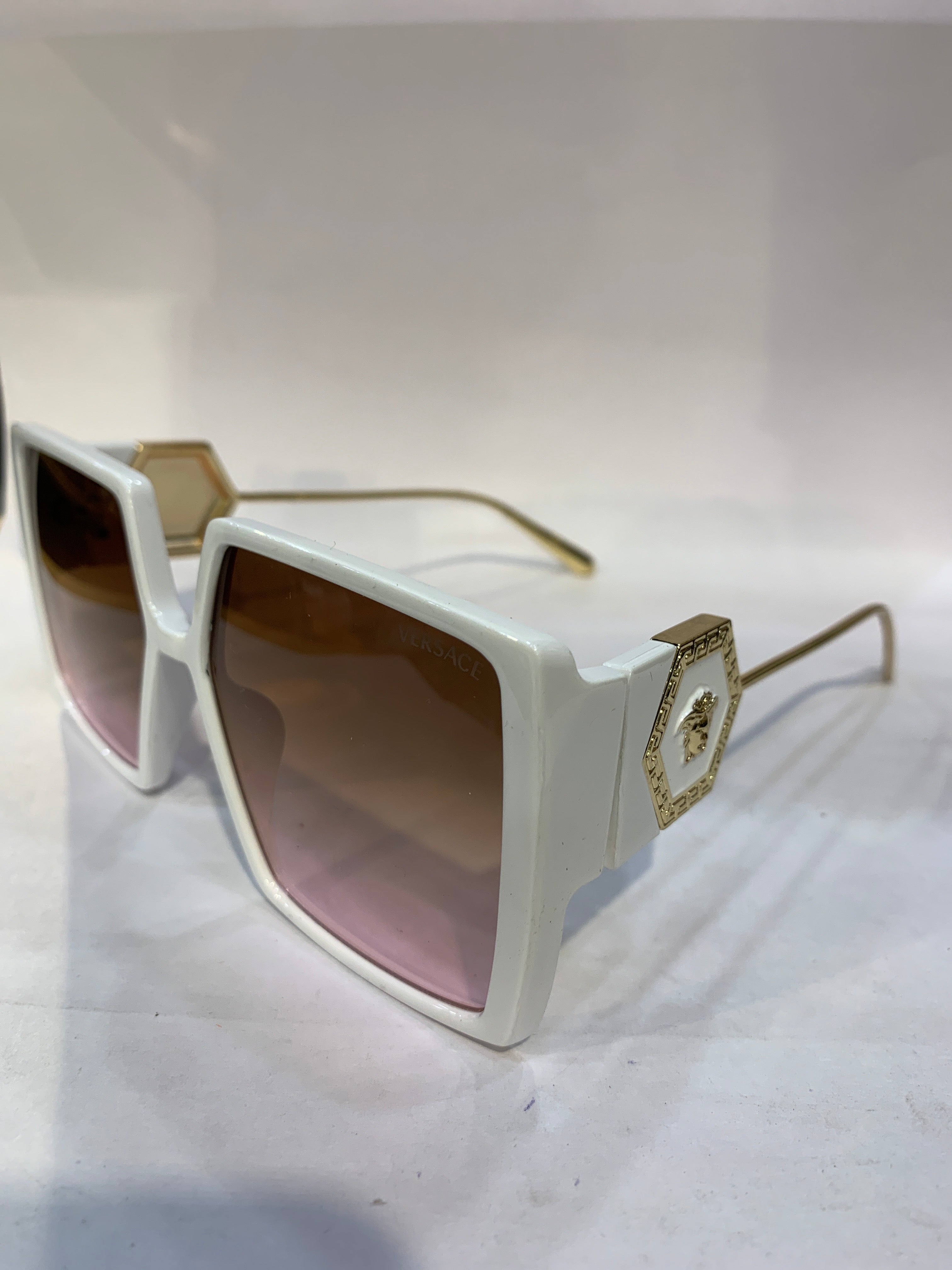 REV White Frame Brown Redish Shade Unisex Sunglasss SUN 019