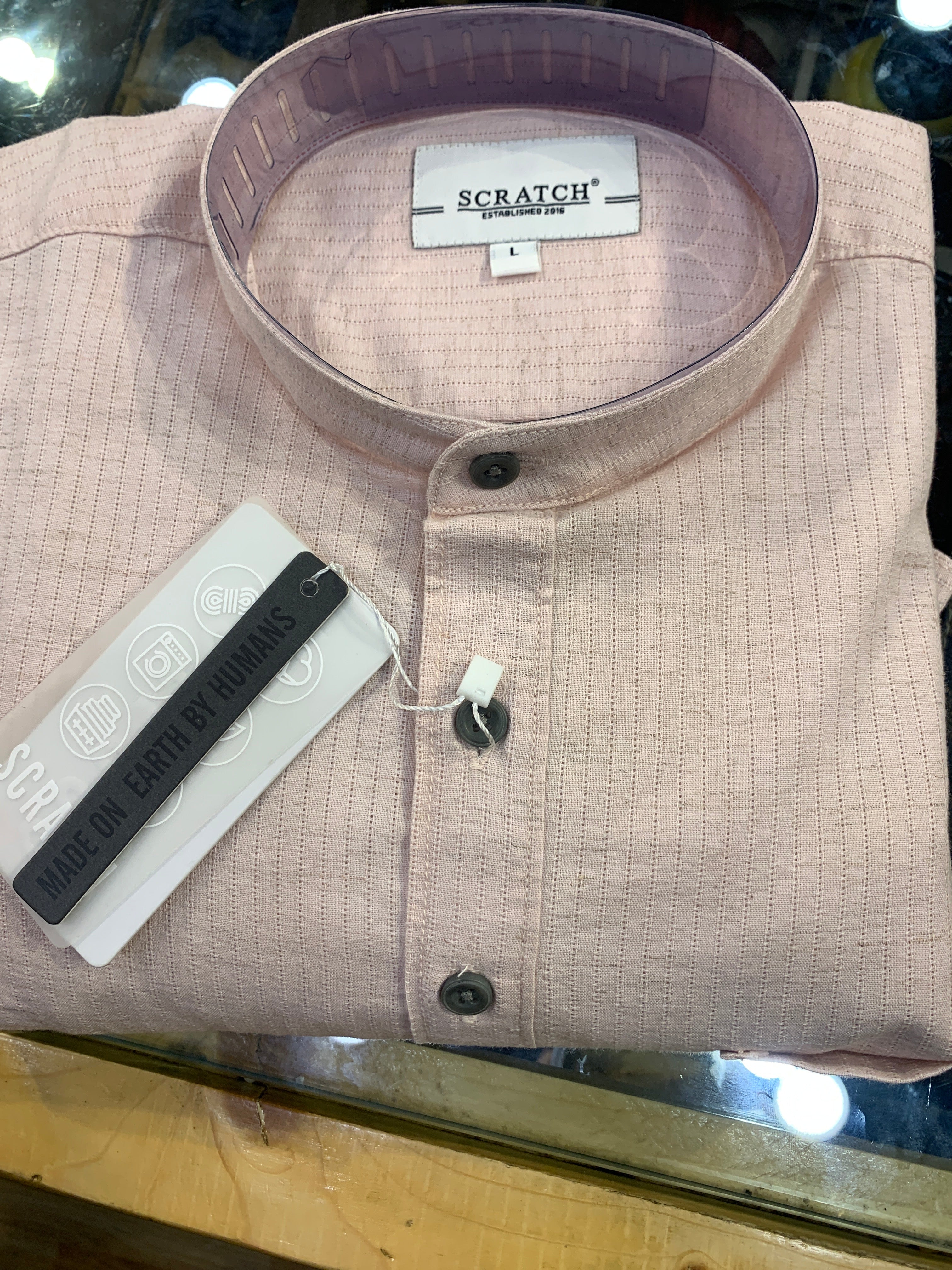 Pink SCRATCH kurta Shirt 00075208
