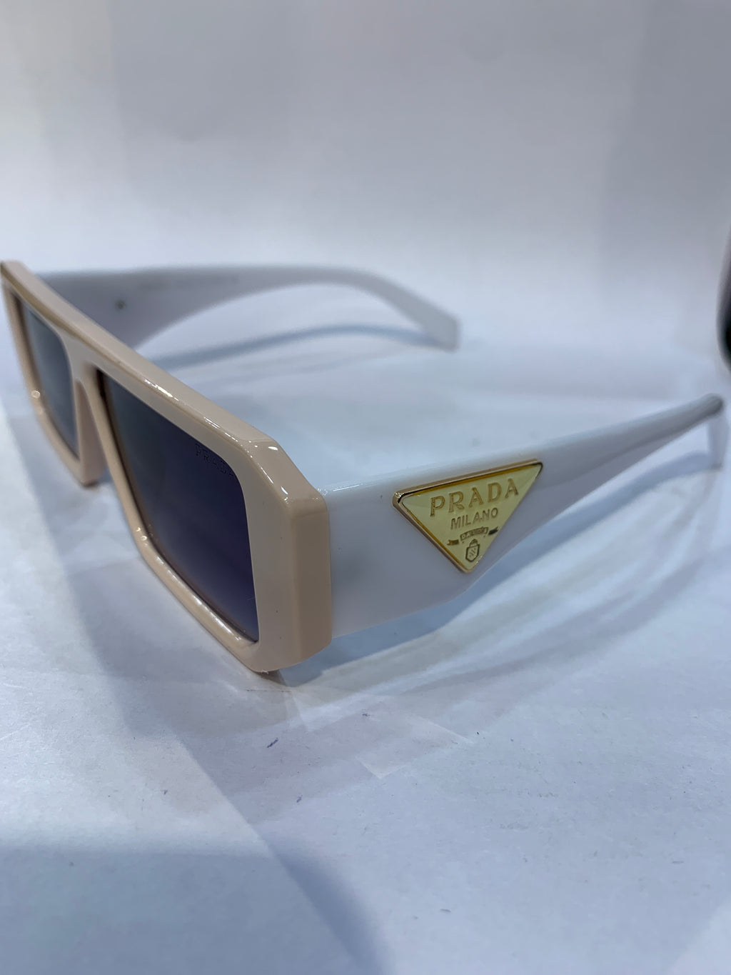 ARP Pink White Frame Black Shade Unisex Sunglasss 6082 57 12 145