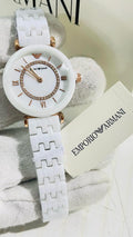 Mra White Chain White Copper  Dial Ceramica Ladies Watch 988950