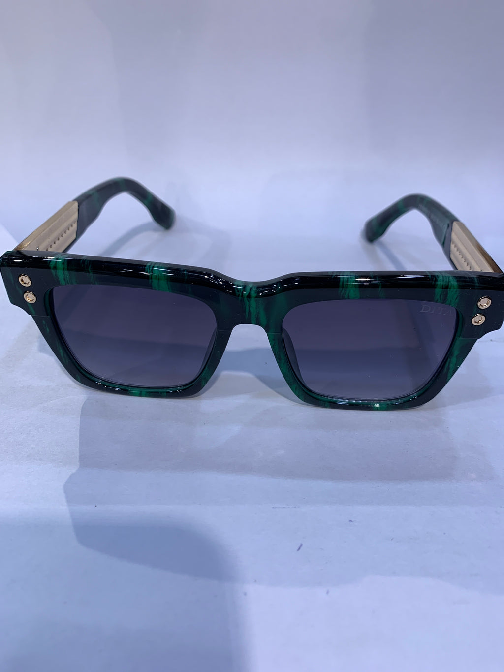 TID Black Green Frame Black Trancy Shade Unisex Sunglasss ZS98312 56 18 145