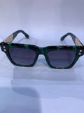 TID Black Green Frame Black Trancy Shade Unisex Sunglasss ZS98312 56 18 145