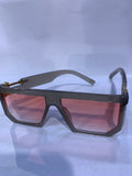 RAM Grey Transparent Frame Red  Shade Unisex Sunglasss SUN 022