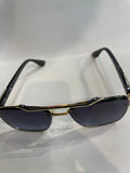 TID Black Golden Frame Black Shade Unisex Sunglass 5G77 52 20 152
