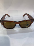 YAR Transparent Brown Frame Brown Shade Unisex Sunglasss RB0840 56 19 138