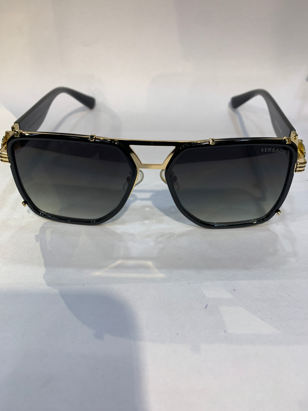 REV Golden Black Frame Green Shade Unisex Sunglasss 10296 57 18 145
