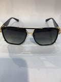 REV Golden Black Frame Green Shade Unisex Sunglasss 10296 57 18 145