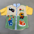 INNSERSE YUMMY Cream Green Colour sky Blue Coller Cartoon Patch 5141