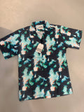 LDA Black Colour Green Blue Multi Printed Half Sleeve Men’s Shirt 989634