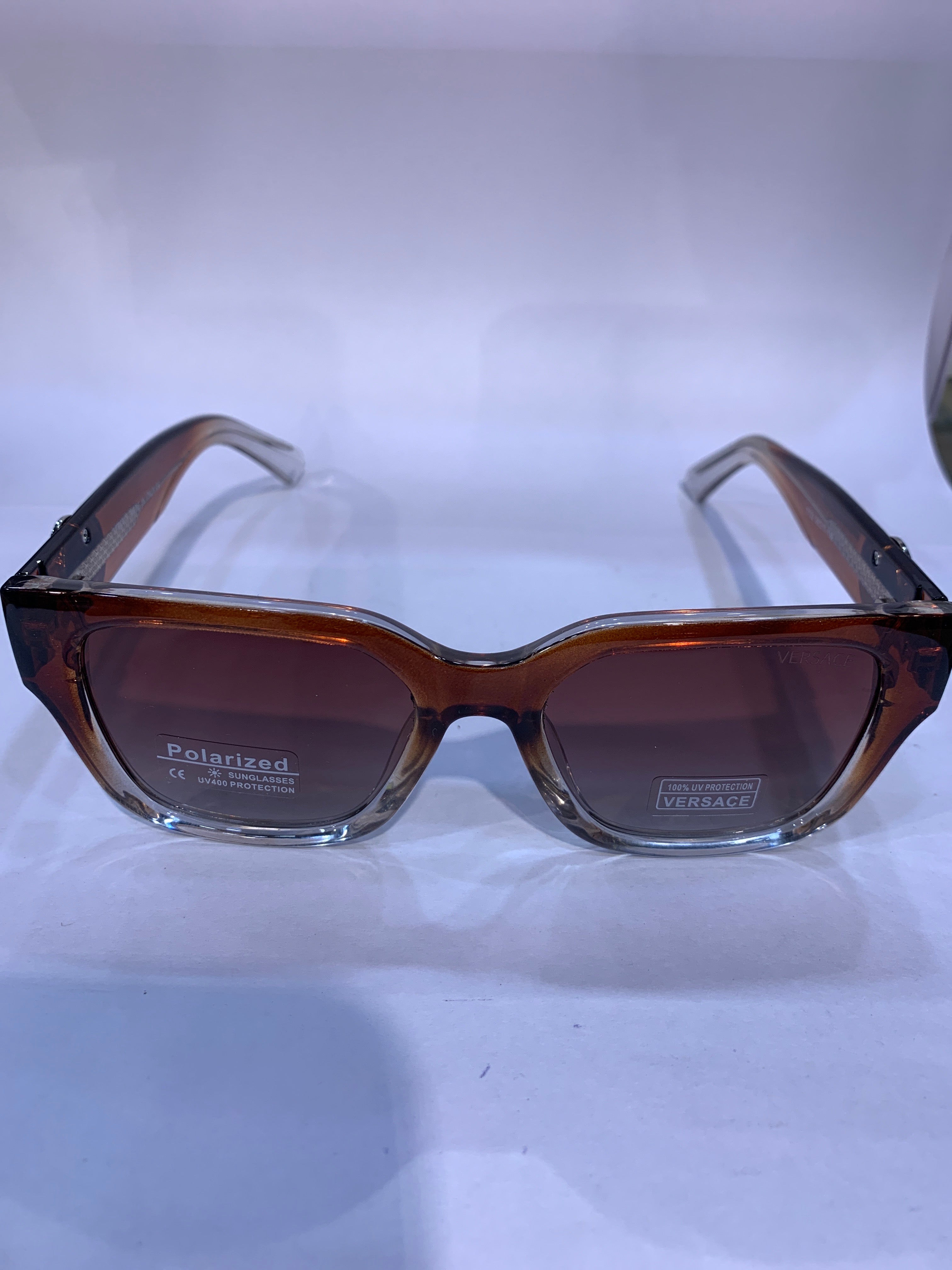 REV Brown Transparent Frame Brown Trancy Shade Unisex Sunglasss 7722 58 17 136