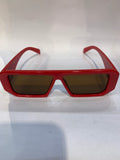 ARP Red Frame Brown Shade Unisex Sunglasss 6082 57 12 145