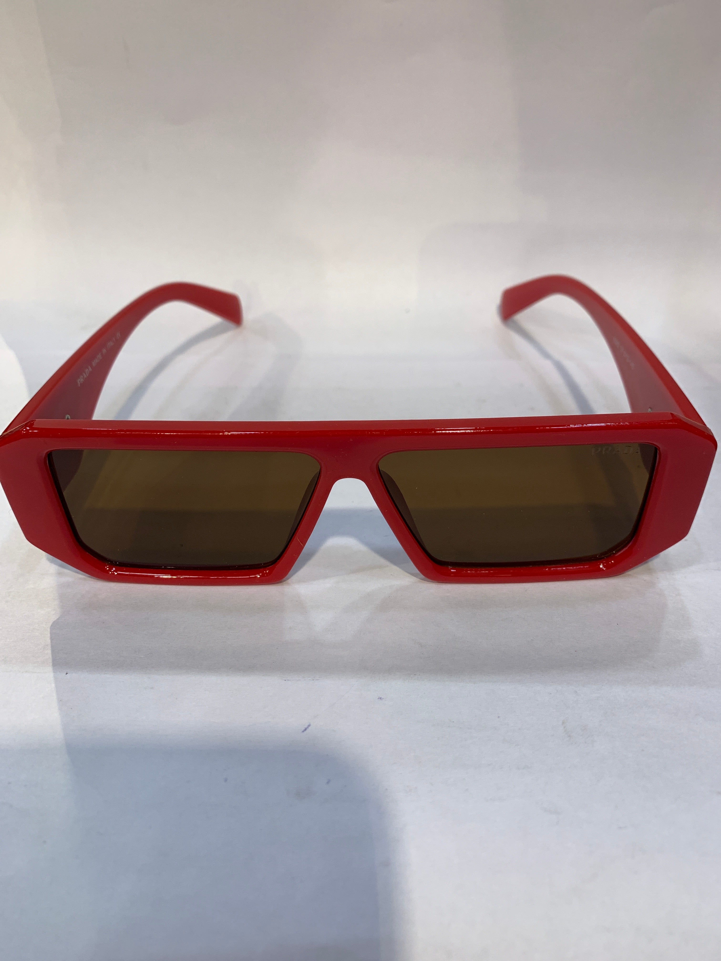 ARP Red Frame Brown Shade Unisex Sunglasss 6082 57 12 145