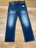 Eight Miles Faded Dark Blue Colour Premium Quality Rugged Straight Lose Fit Men’s Jeans KFN8501