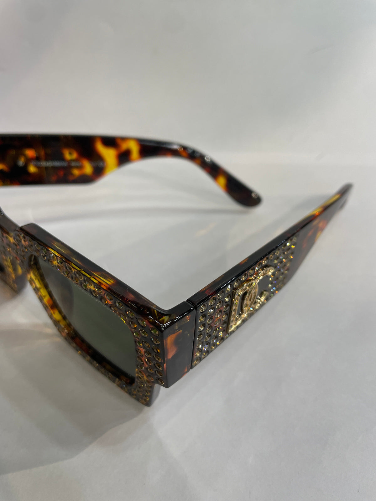 LOD Leopard Frame Green Shade Crystal Rhinestone Sunglass Zs98014 56 16 141