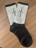 BR JACK CACTUS Grey Black Colour With Black Print Premium Quality Full Socks 990078