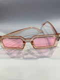 CUG Pink Transparent  Frame Pink   Shade Unisex Sunglasss Sun 003