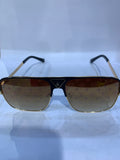 UOL Black Golden Frame Brown Printed Shade Unisex Sunglasss 2076 52 18 142