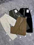 YZY Korean Style Cream Colour Baggy Fit Denim Cargo Pants Y259159