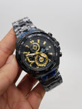 IDE Black Chain Black Gold Dial Men Watch 988982