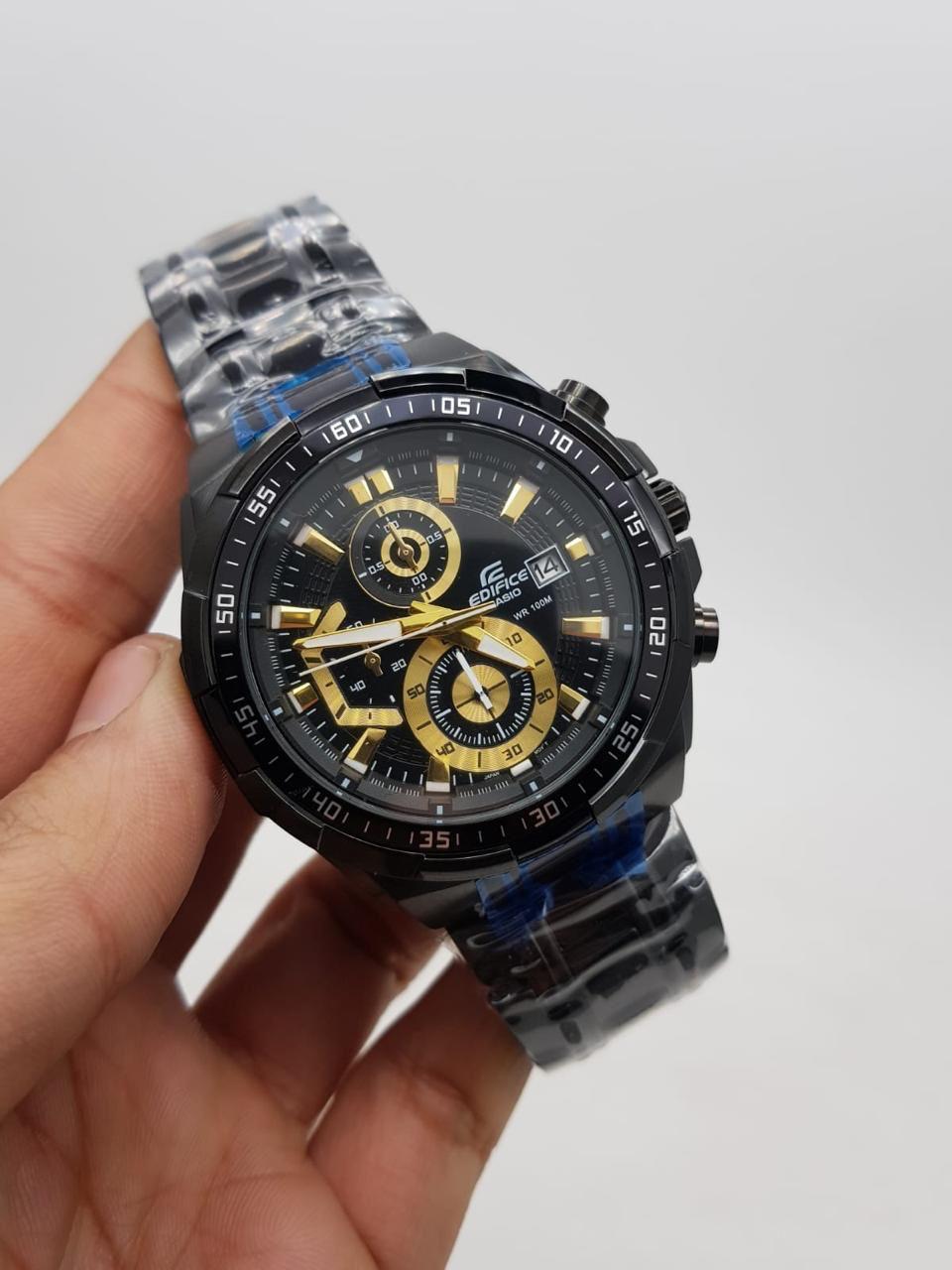 IDE Black Chain Black Gold Dial Men Watch 988982