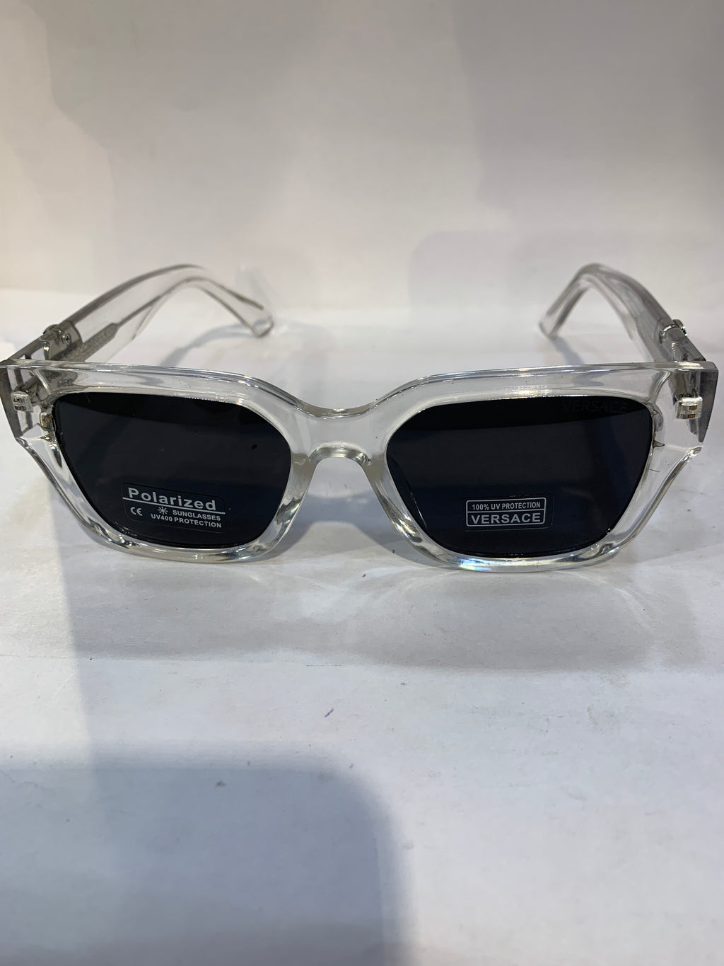 REV White Transparent Frame Black  Shade Unisex Sunglasss 7722 58 17 136