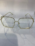 AHC Golden White Frame Trancy Shade Unisex Sunglasss SUN 006