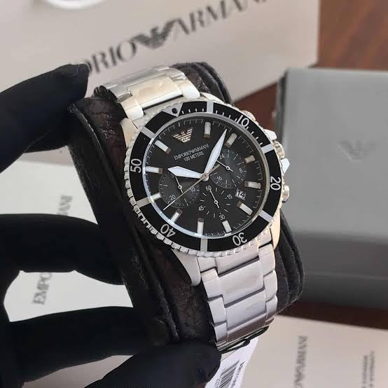 Mra Silver Chain Black Dial Premium Og Quality Men Watch 989708