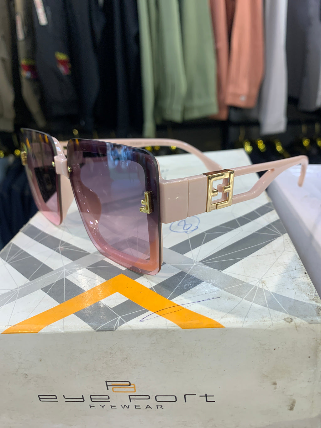NEF Pink Frame Pink Trancy Shade Unisex Sunglasss SUN 024