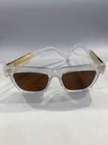 TID Transparent Frame Brown Shade Unisex Sunglasss ZS98312 56 18 145