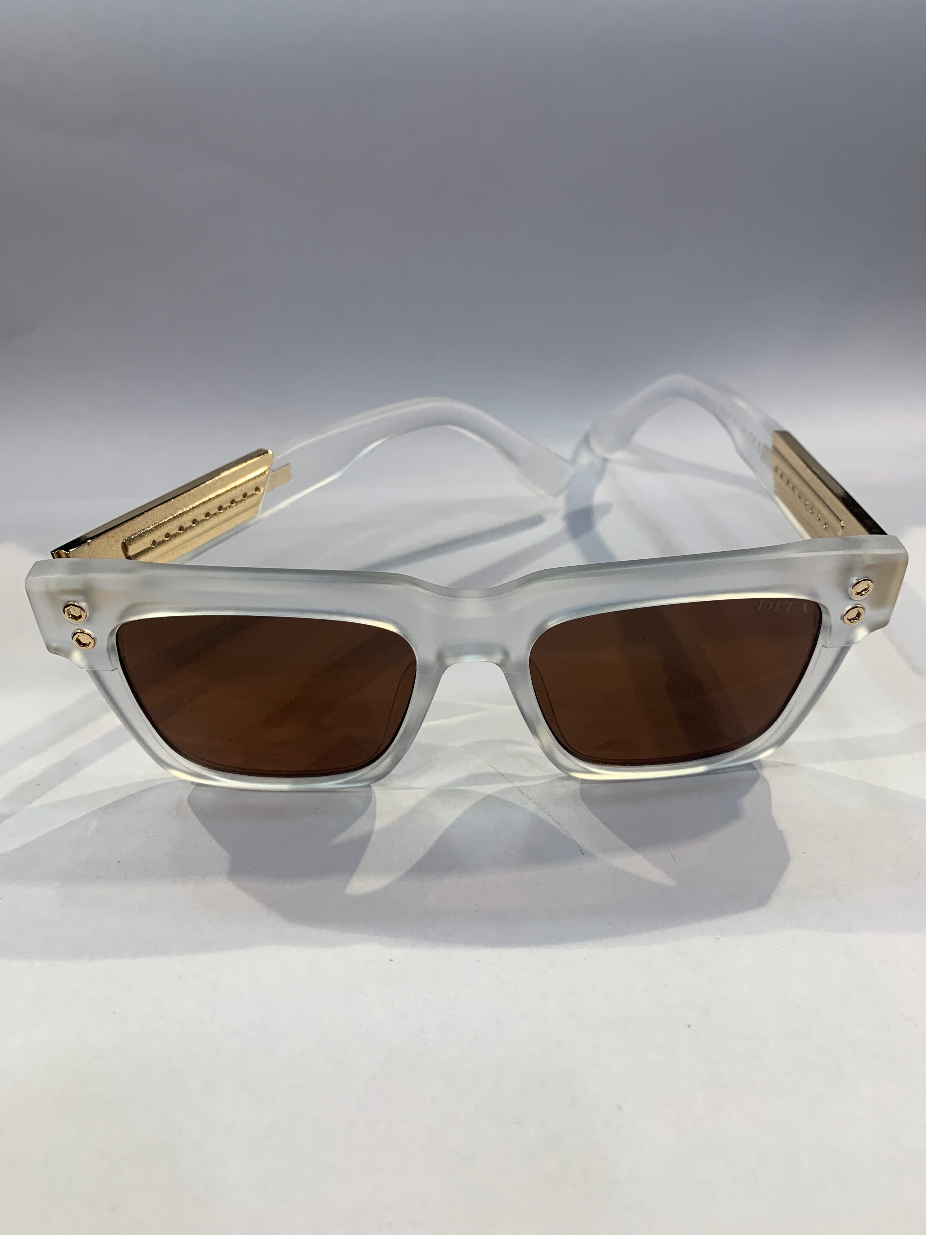 TID Transparent Frame Brown Shade Unisex Sunglasss ZS98312 56 18 145