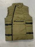 YIBOYUNTIAN YB FASHION CLASSIC Olive Green Colour Side Zipp Half Puffer Jacket YB-903