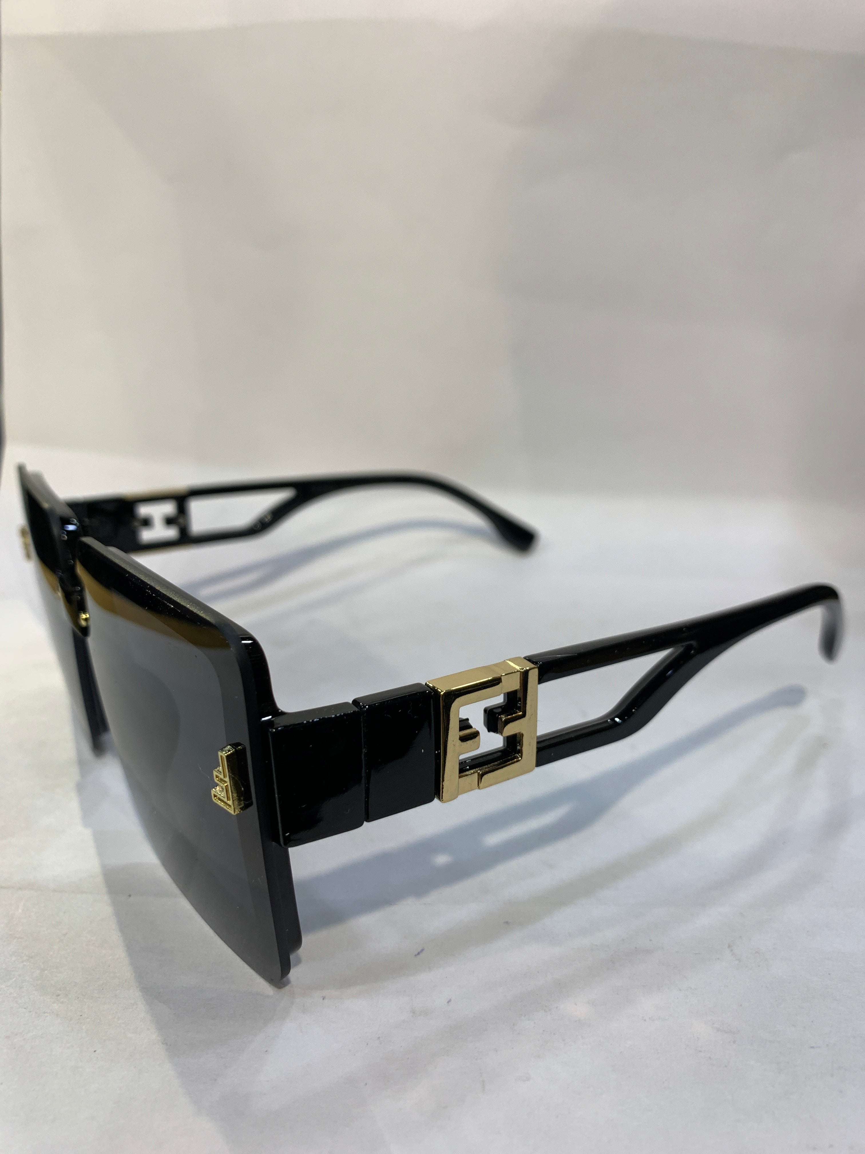 NEF Black Frame Black Shade Unisex Sunglasss SUN 014