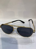 RAC Golden Black Frame Black Shade Unisex Sunglasss CF58473 60 14 145