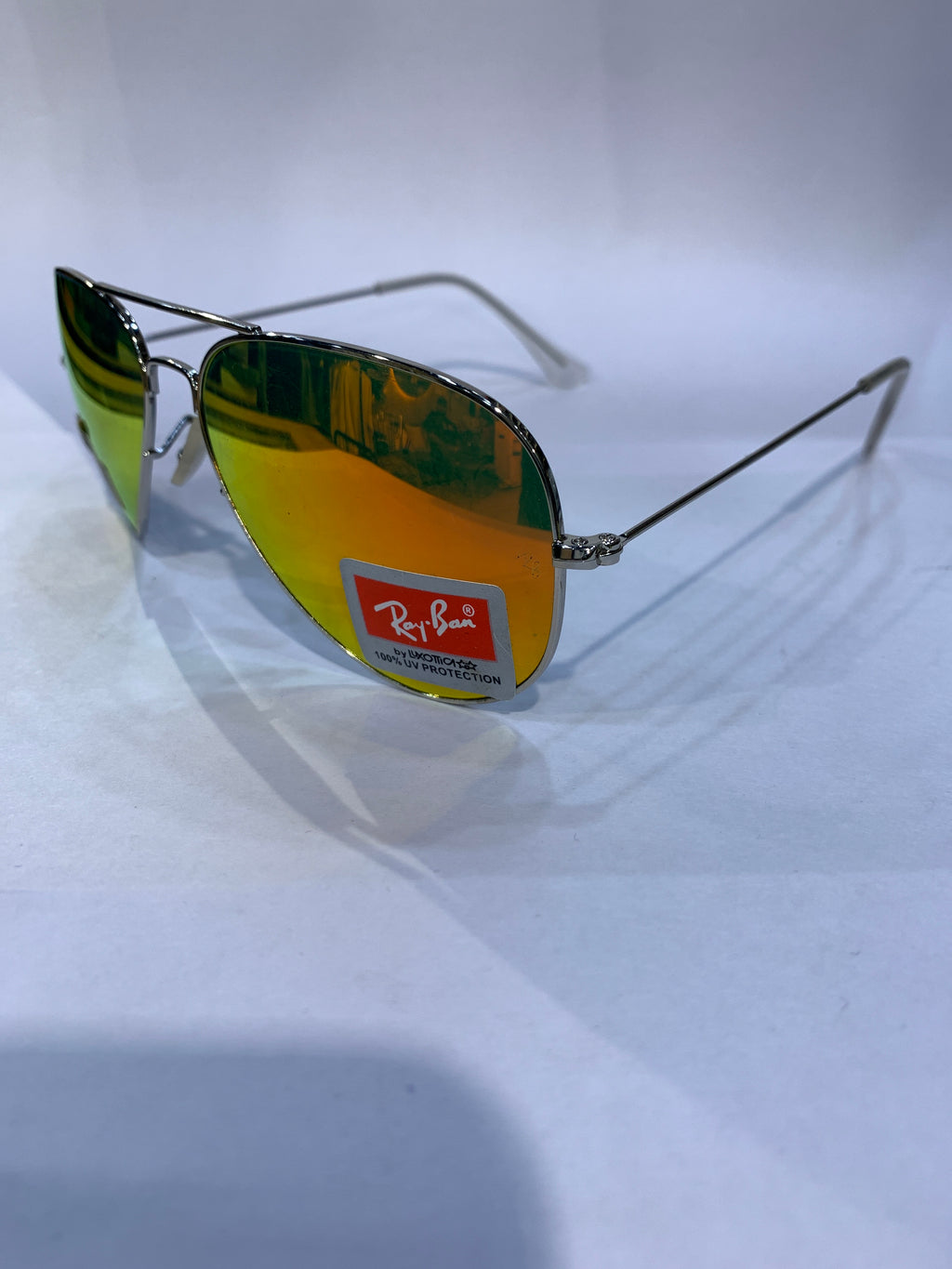 YAR Silver Frame Orange Mercury Shade Unisex Sunglasss RB 3025 58 14
