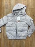 OUL Jacket Grey Colour Monogram Print With Hoodie 9917