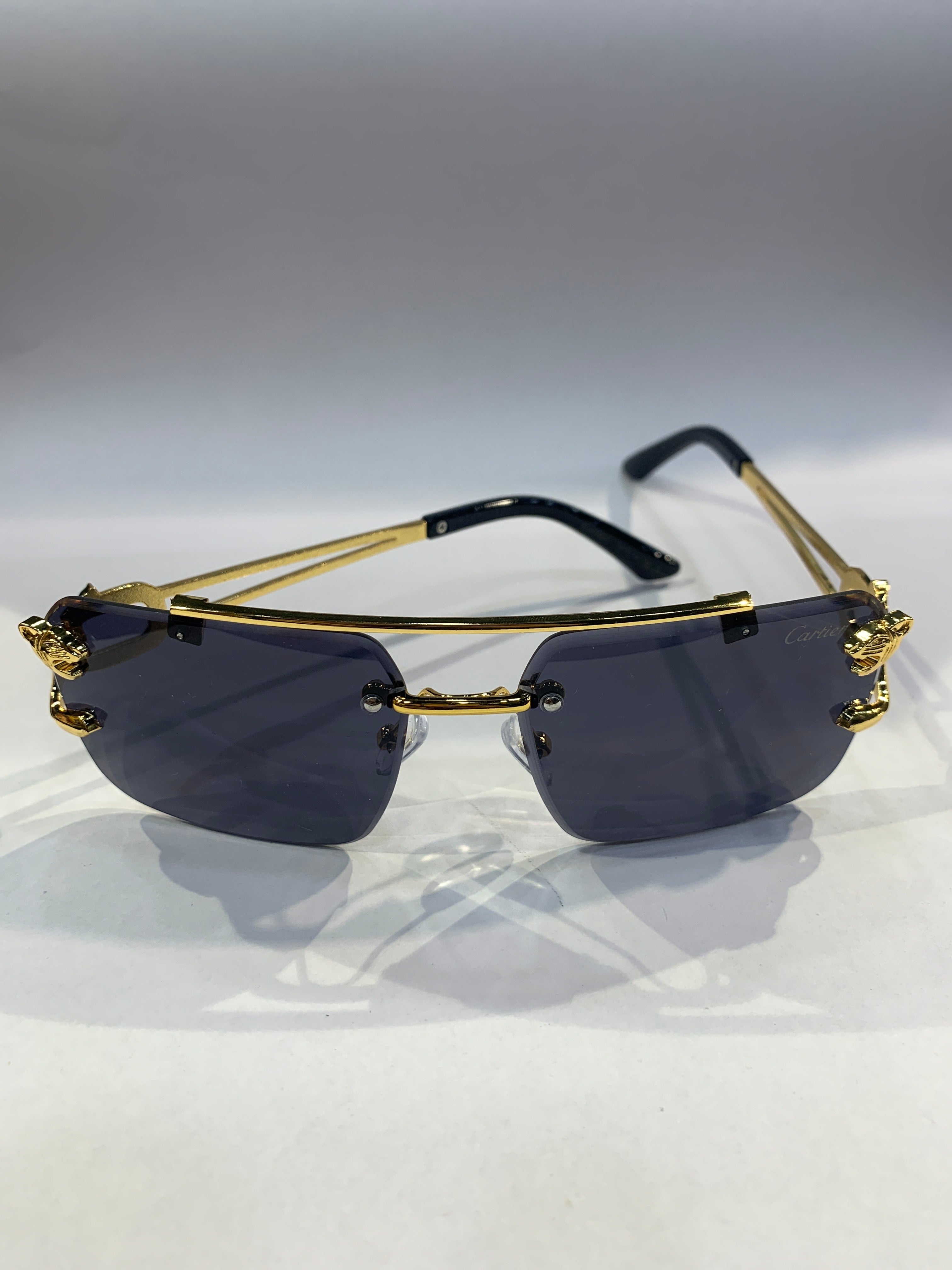 RAC Golden Frame Black Shade Unisex Sunglasss Sun 002