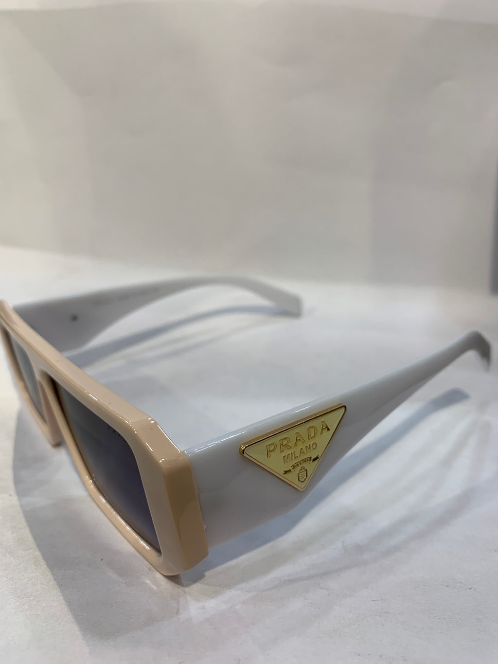 ARP Pink white Frame Black Shade Unisex Sunglasss 6082 57 12 145