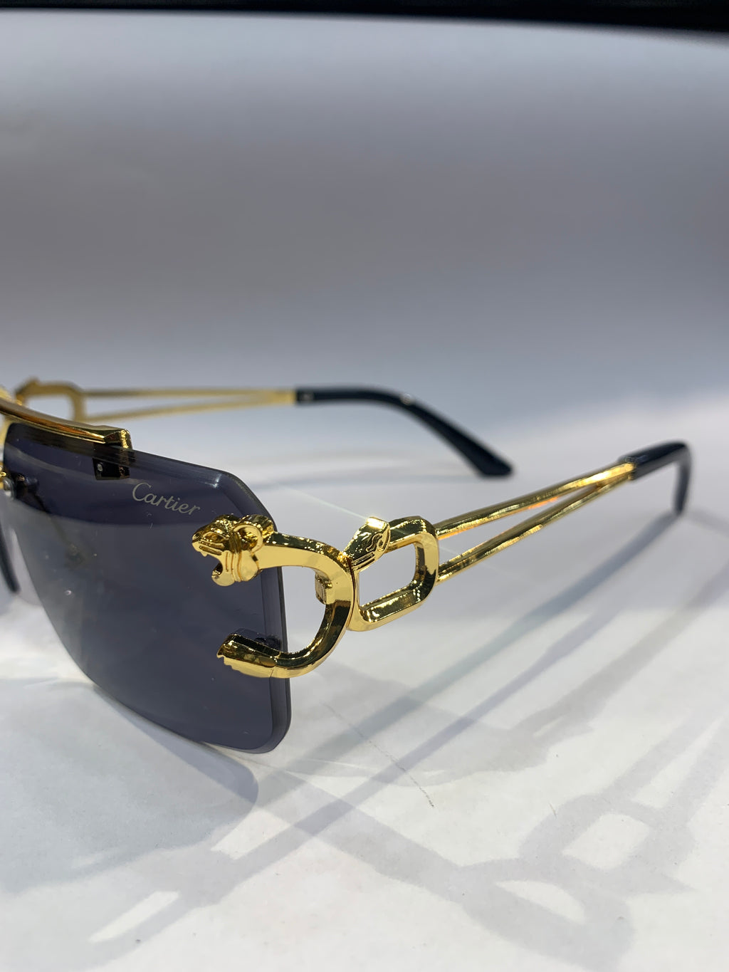 RAC Golden Frame Black Shade Unisex Sunglasss Sun 002