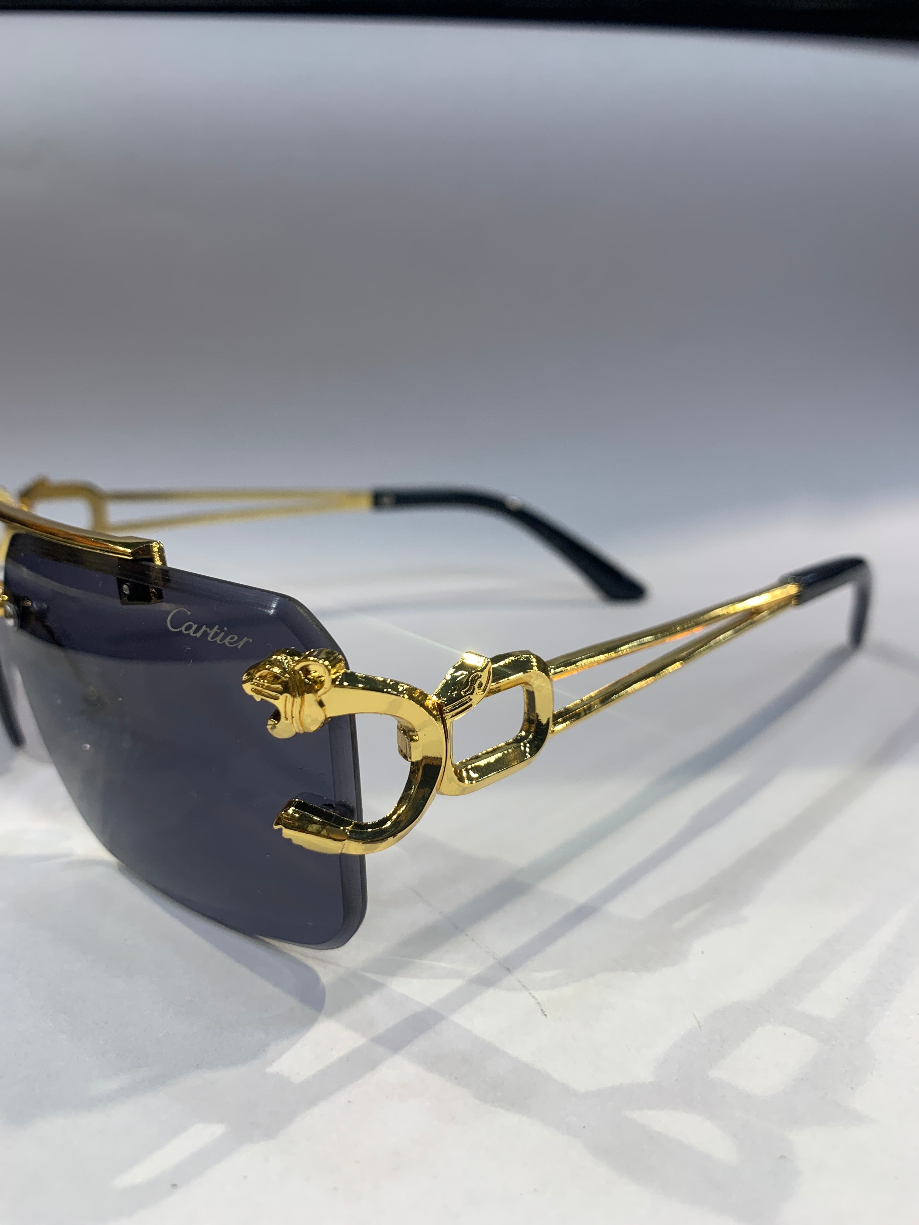 RAC Golden Frame Black Shade Unisex Sunglasss Sun 002
