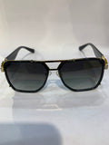 REV Black Frame  Green Shade Unisex Sunglasss 10296 57 18 145