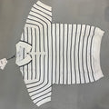 RAZ ZAR Knitting White Colour Black Line Collar Men’s Tshirt 01