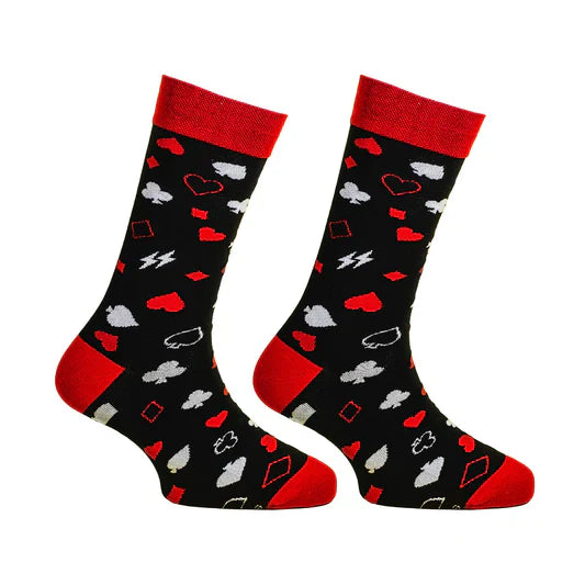 PAPA SOCKS  Black Colour With Poker Edition Premium Quality Full Unisex Socks 989940