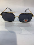YAR Golden Frame Black Shade Unisex Sunglasss 58421 58 16 145 C3 CE
