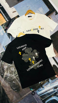 KAI RHC CHR White Colour With Cream Yellow Leather Patch Premium Quality Imported Unisex T-Shirt Y50