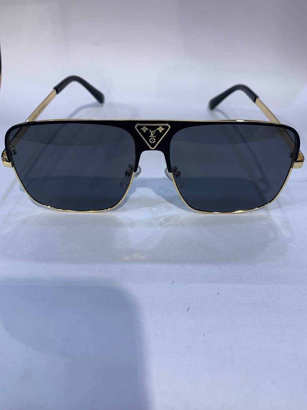 UOL Golden Black Frame Black Shade Unisex Sunglasss 2076 52  18 142
