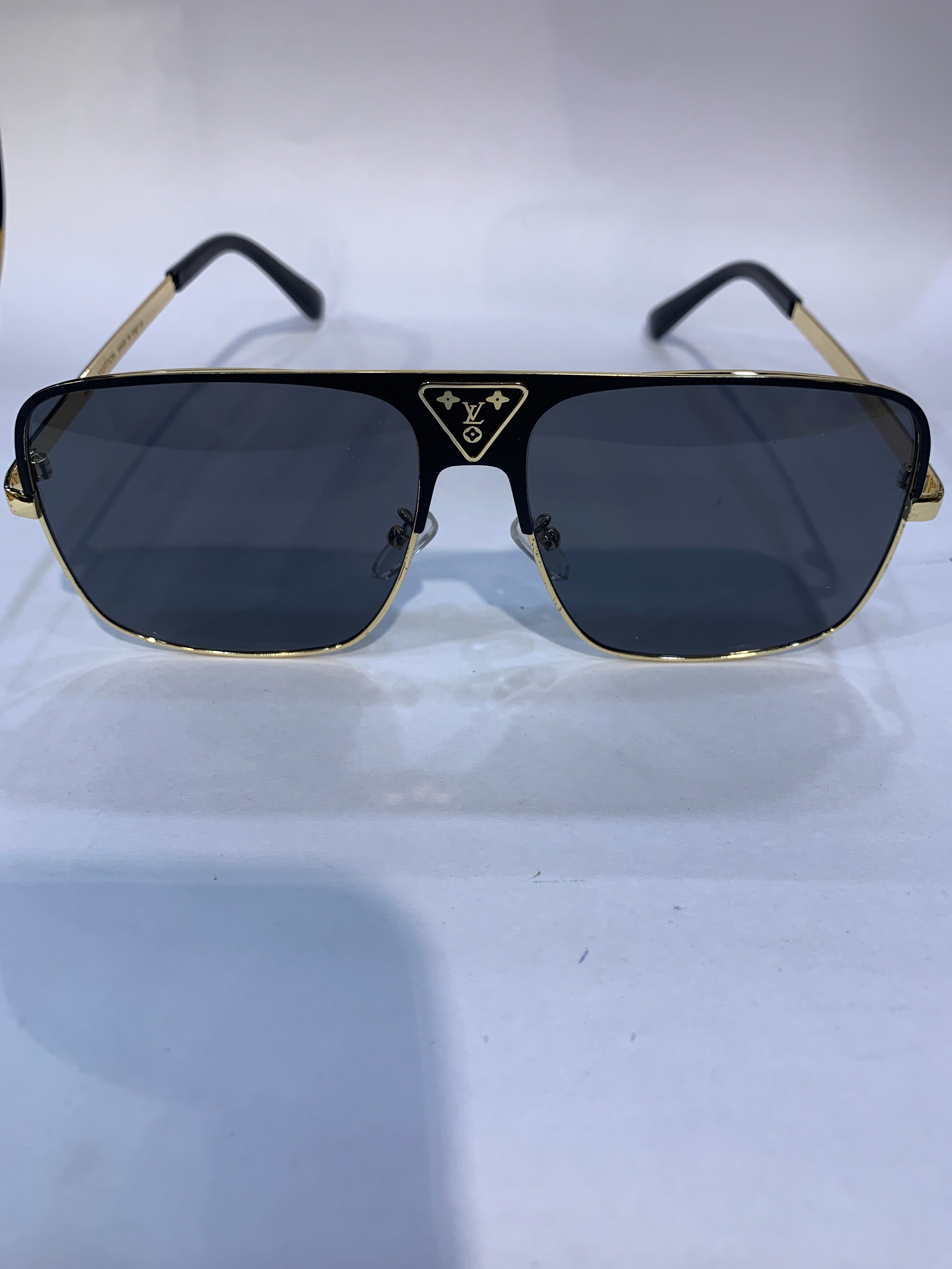 UOL Golden Black Frame Black Shade Unisex Sunglasss 2076 52  18 142