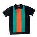 CUG GUC Black Green Orange Knitted Premium Quality Unisex Collar T-Shirt 990314