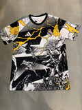 IDA ADI White Black Yellow Colour Round Neck Tshirt Jersey 990520