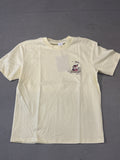 Fashion Cream Colour Panther Back Print Round Neck Tshirt K10009